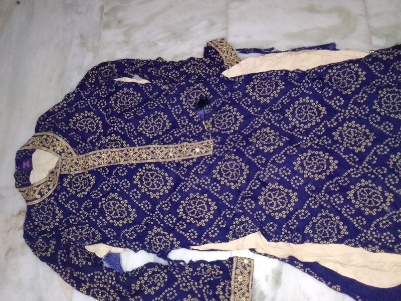 Blue Straight Kurti