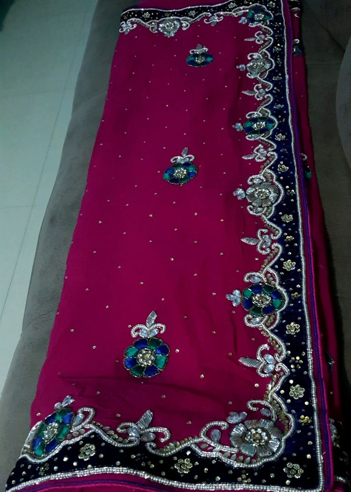 Beautiful Rani pink saree