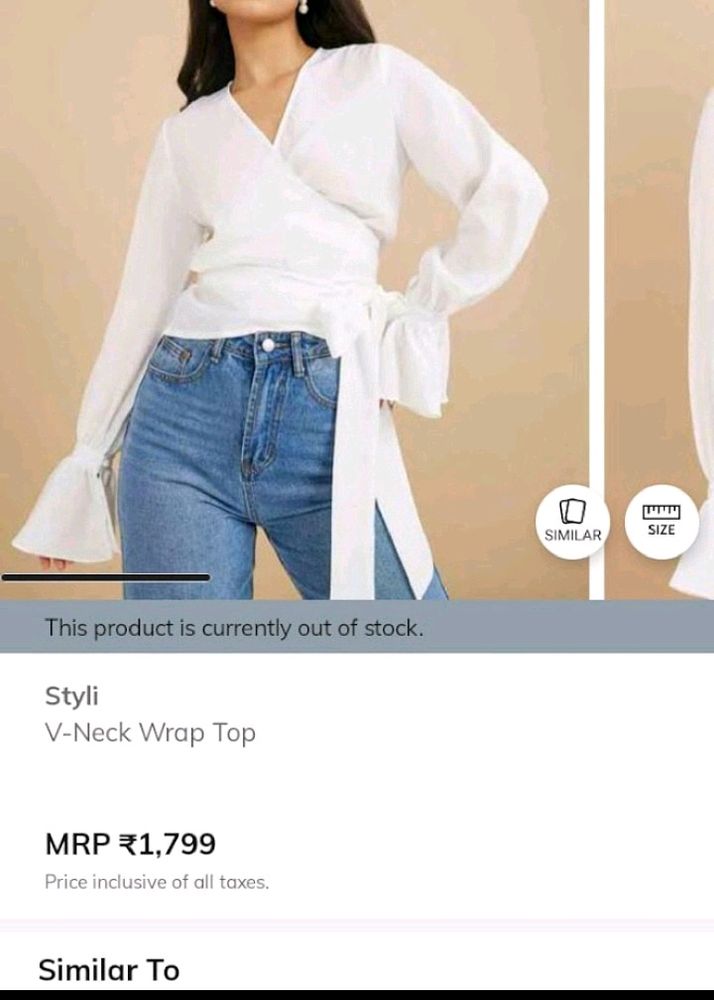 Sale 😱White Korean Wrap Top