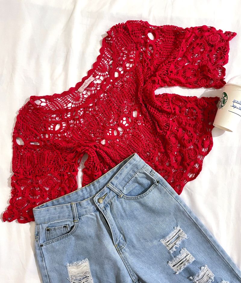 Pinterest Crochet Pattern Red Top By Chulian