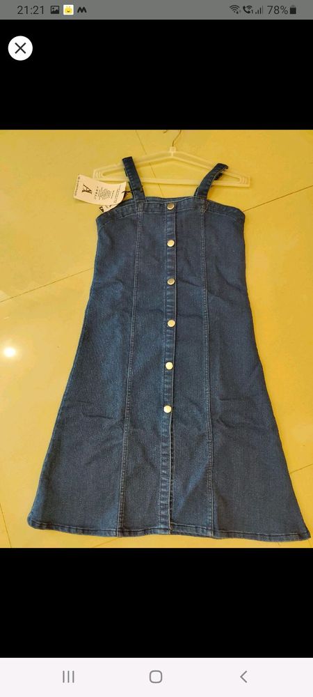 Beautiful denim middi dress for wom