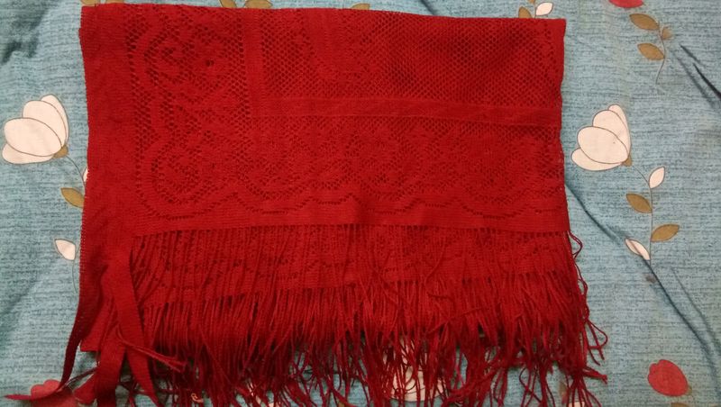 Very Soft Net Duppatta - Red Color