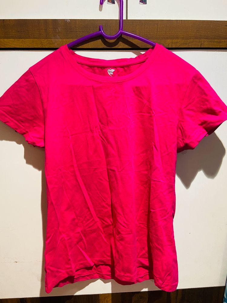 Rose Colour T Shirt For Women