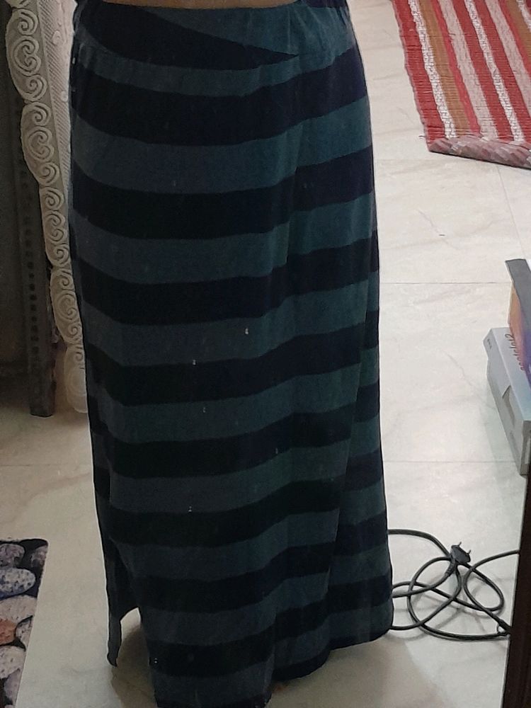 Maxi Skirt Stripy Blue