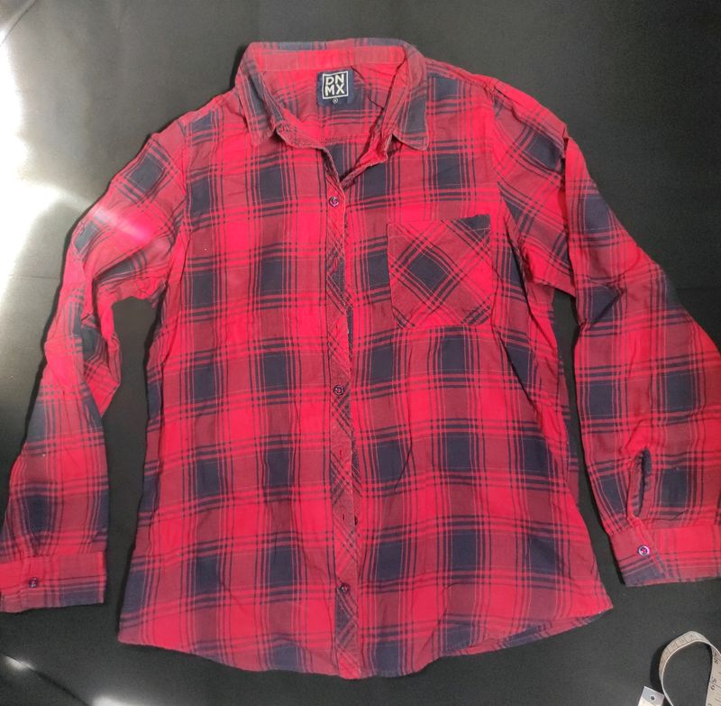 Checked Shirt With Patch Pocket