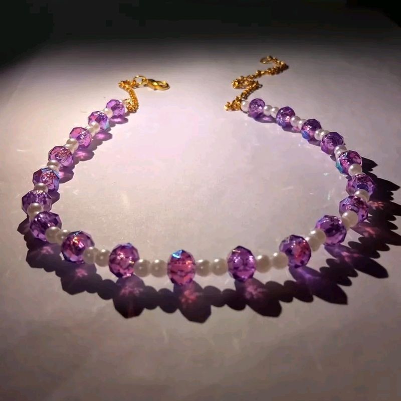 Purple Crystal Nacklace