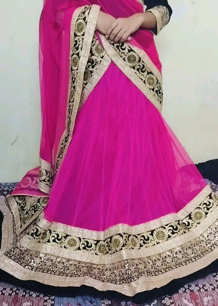 Beautiful Designed Rose Pink Colour Lehnga Set