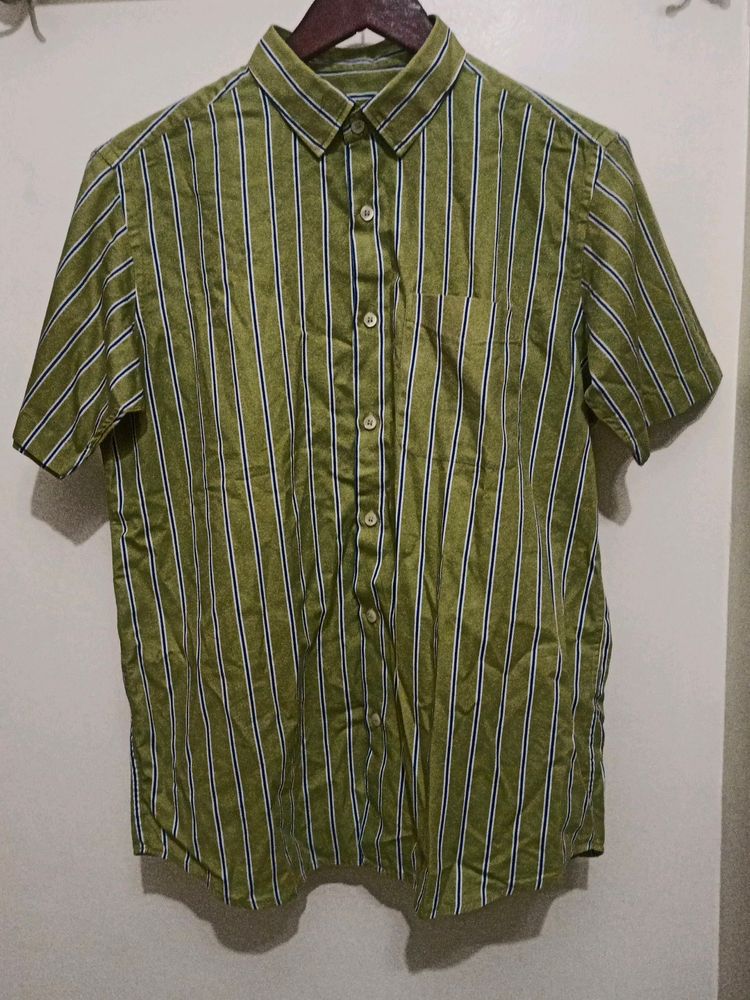 Lime Green Stripe Shirt