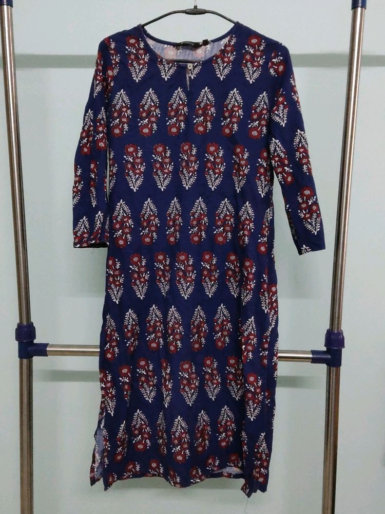 Blue Printed Kurta