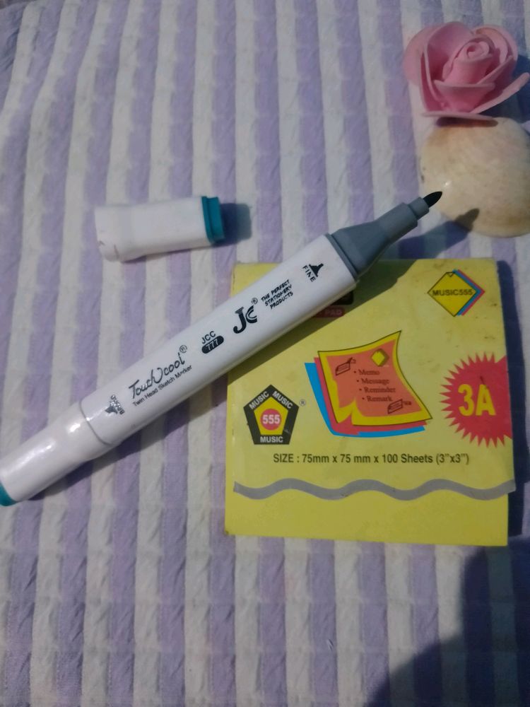 Marker And Note Pad