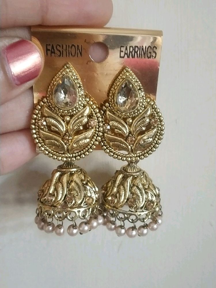 Golden Earrings With Best Quality