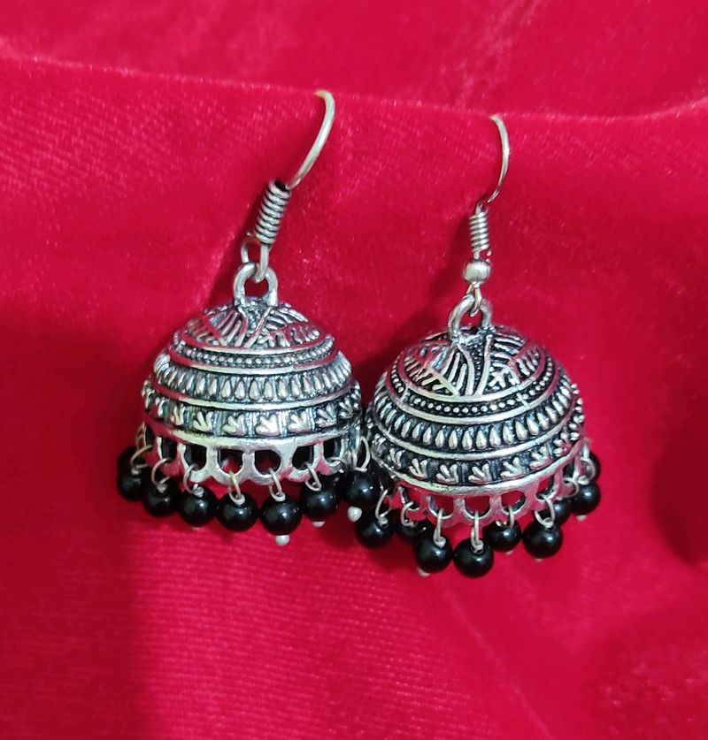 Oxidised Jhumka