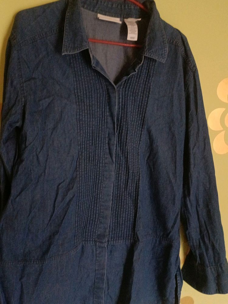 Denim shirt Long