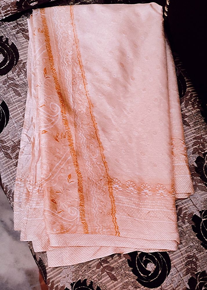 Peach Saree