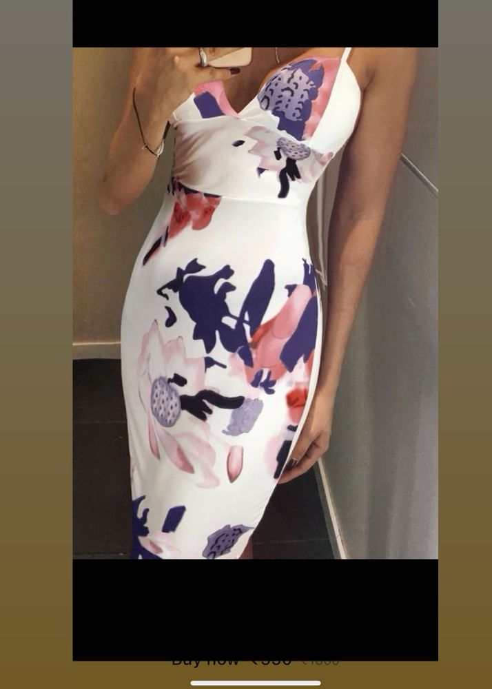 Padded Floral Bodycon