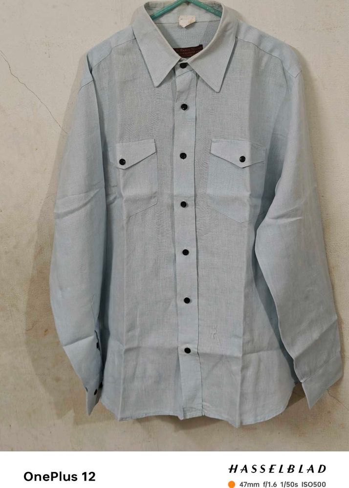 Custom Stitched Pure Linen Shirt By Raymonds- 44XL