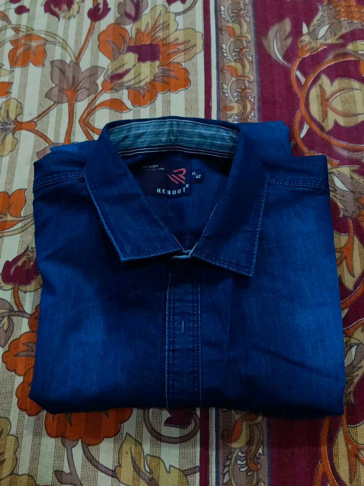 Mens Shirt Denim Blue 💙