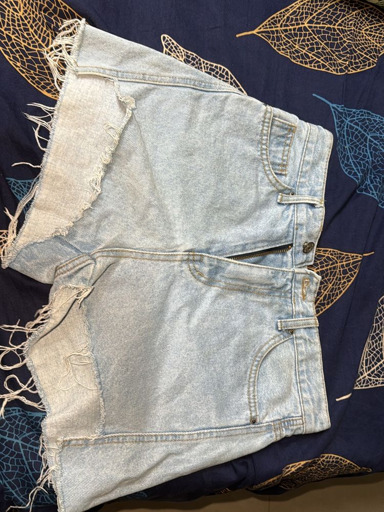 High Waist Denim Shorts