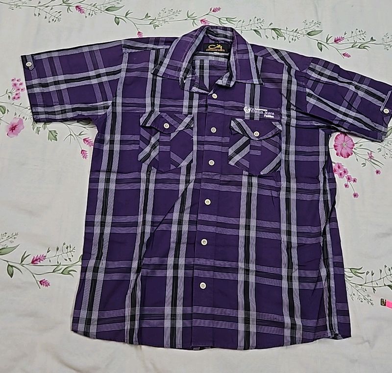 Violet Checked Shirt