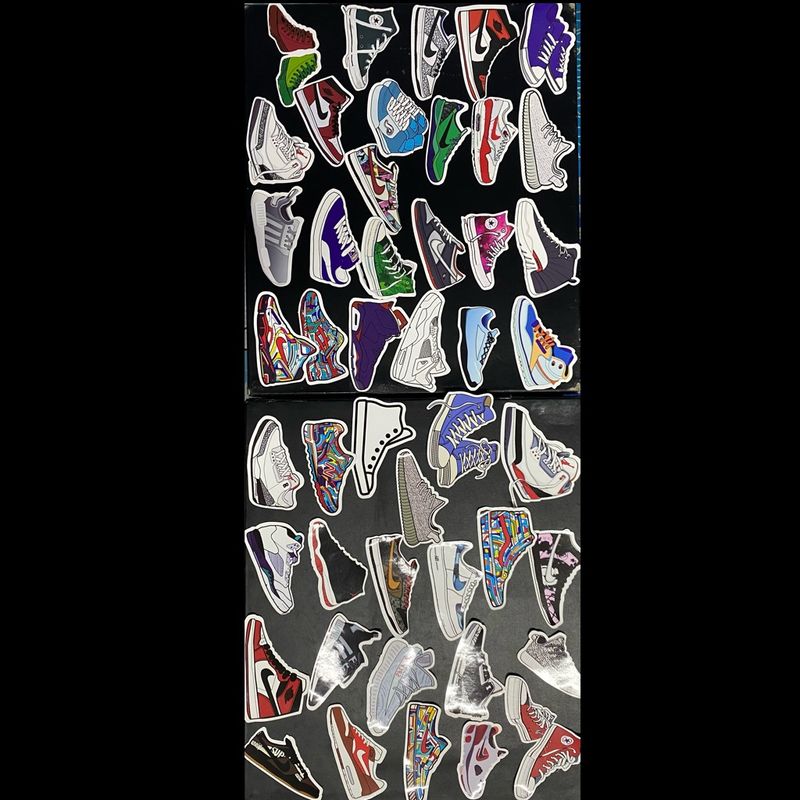 Sneakers Self Adhesive Stickers