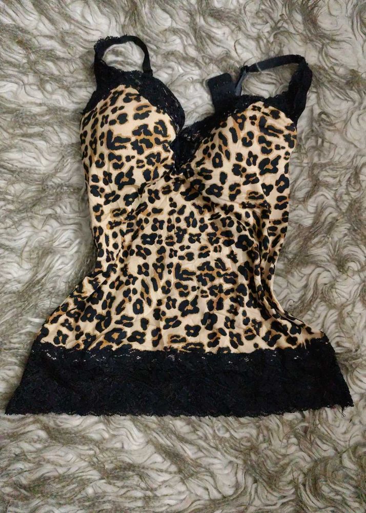 Y2k Bustier Cheetah Print Top