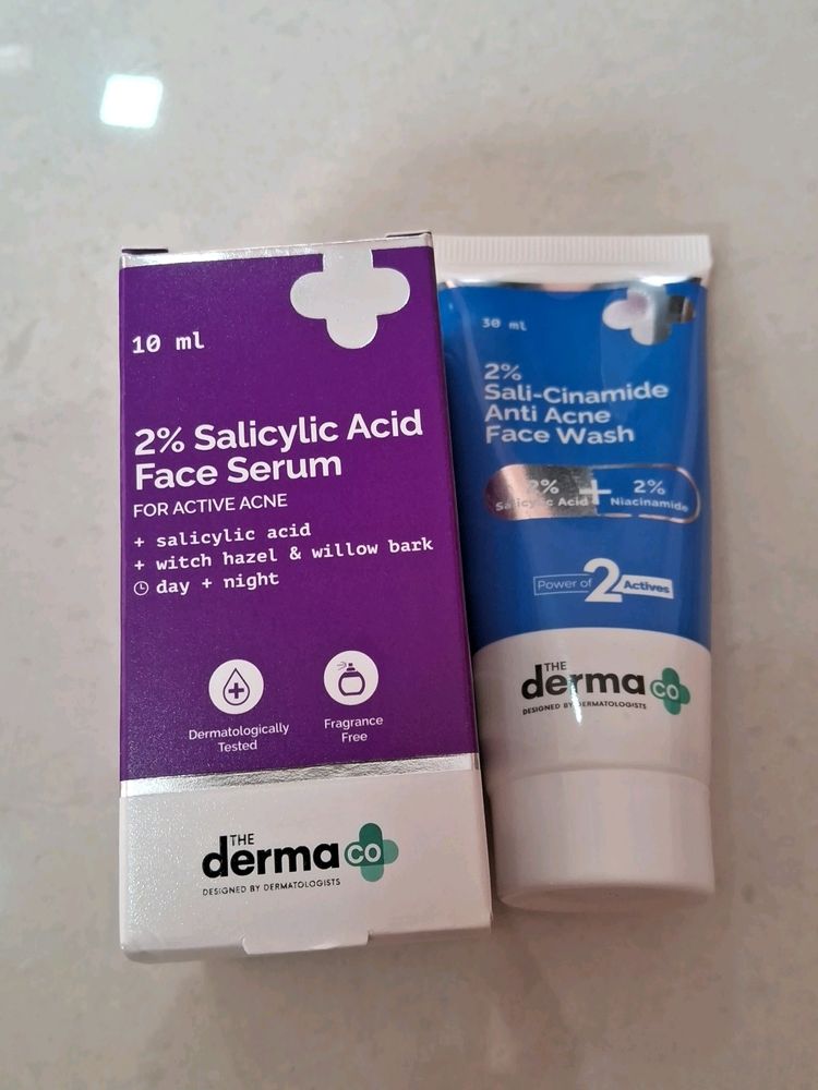 2% Salicylic Acid Serum And Face Wash By Derma Co