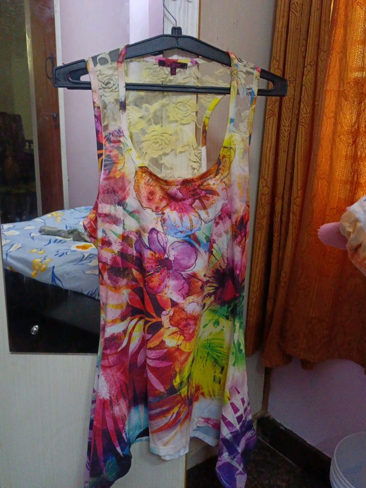 Beautiful Multi Color Floral Dress/Top