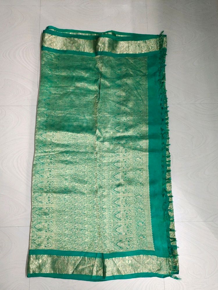 Green Pure Kanchi Pattu Silk Saree💚