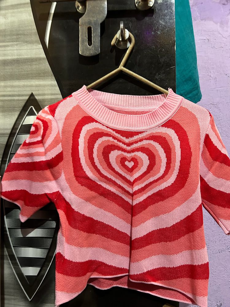 Cute Pink Heart Top💖🙌🏻