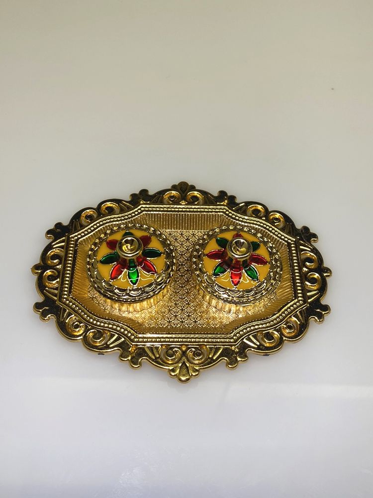 Puja Roli Chawal Plate For Your Mandir | Designer Plate Best For Your Home Temple