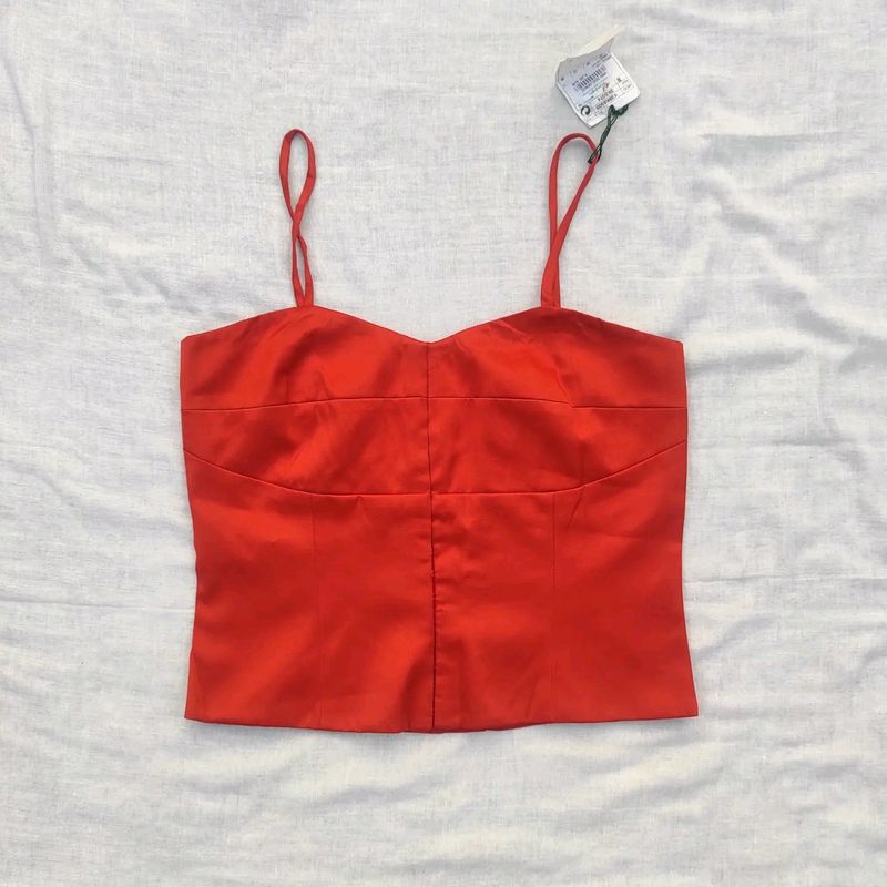 Cedosce Vintage Red Corset Top