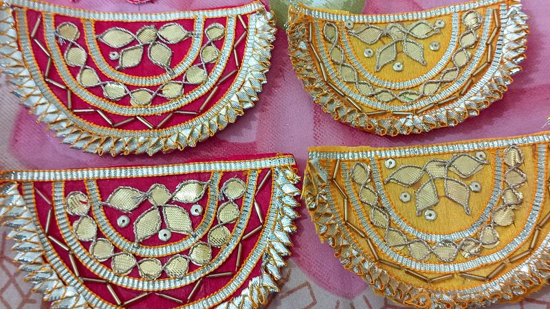 4 Pc Half Gota Pati Patches