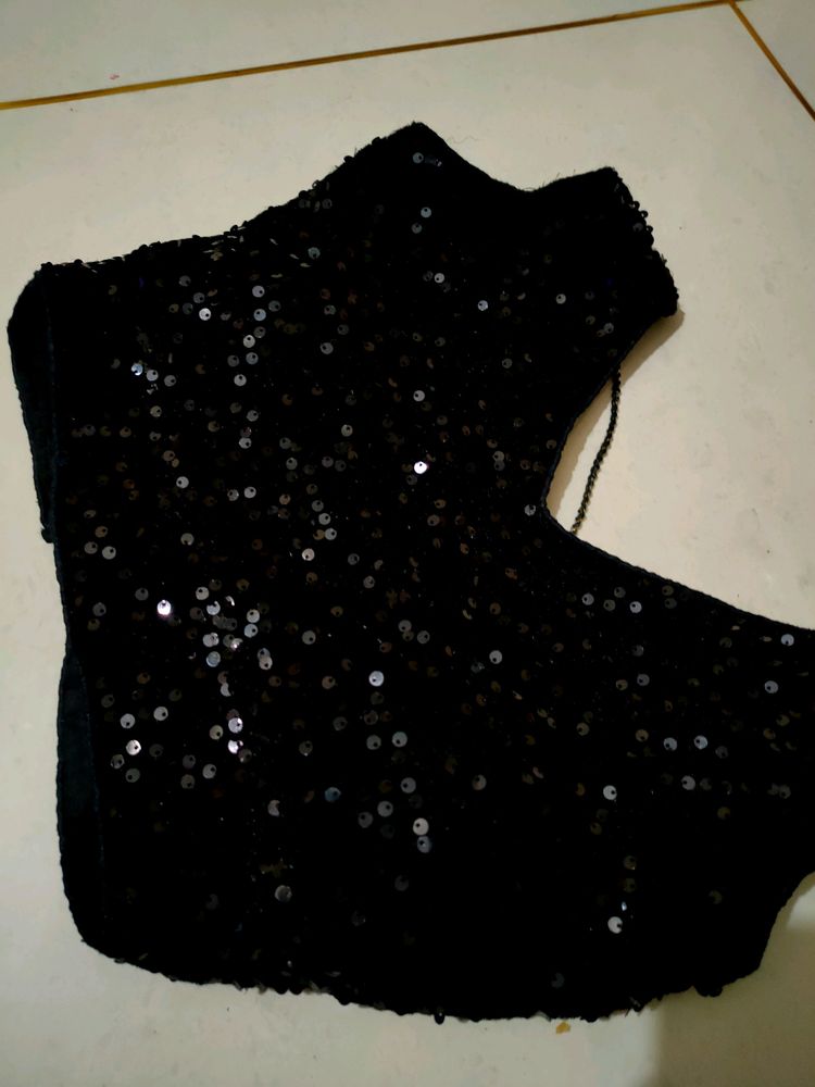 Black Sequence Blouse