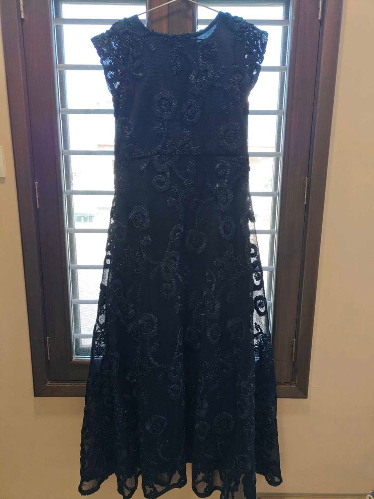 Navy Blue Partywear Gown