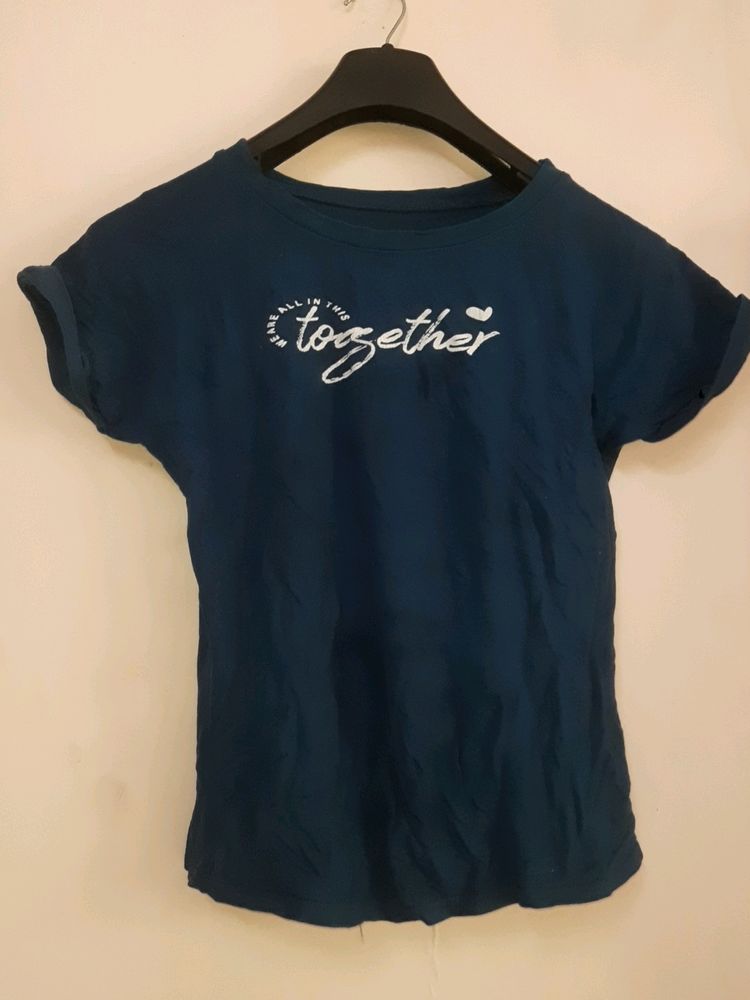 Navy Blue Tshirt For Women