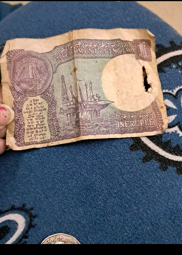 Rare  1 Rupee Indian  Note