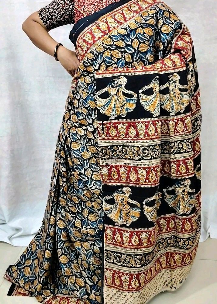 Kalamkari Cotton Silk Saree