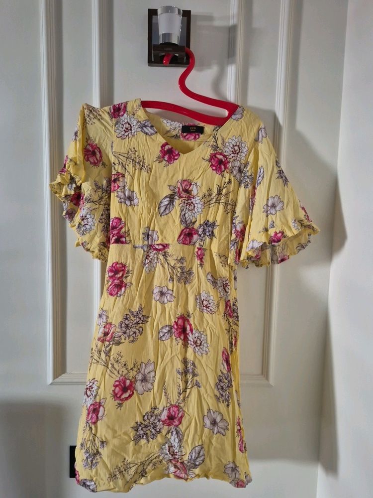 Yellow Floral Dress