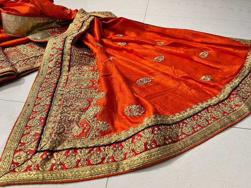 Very Beautiful Heavy Work Saree 🧡