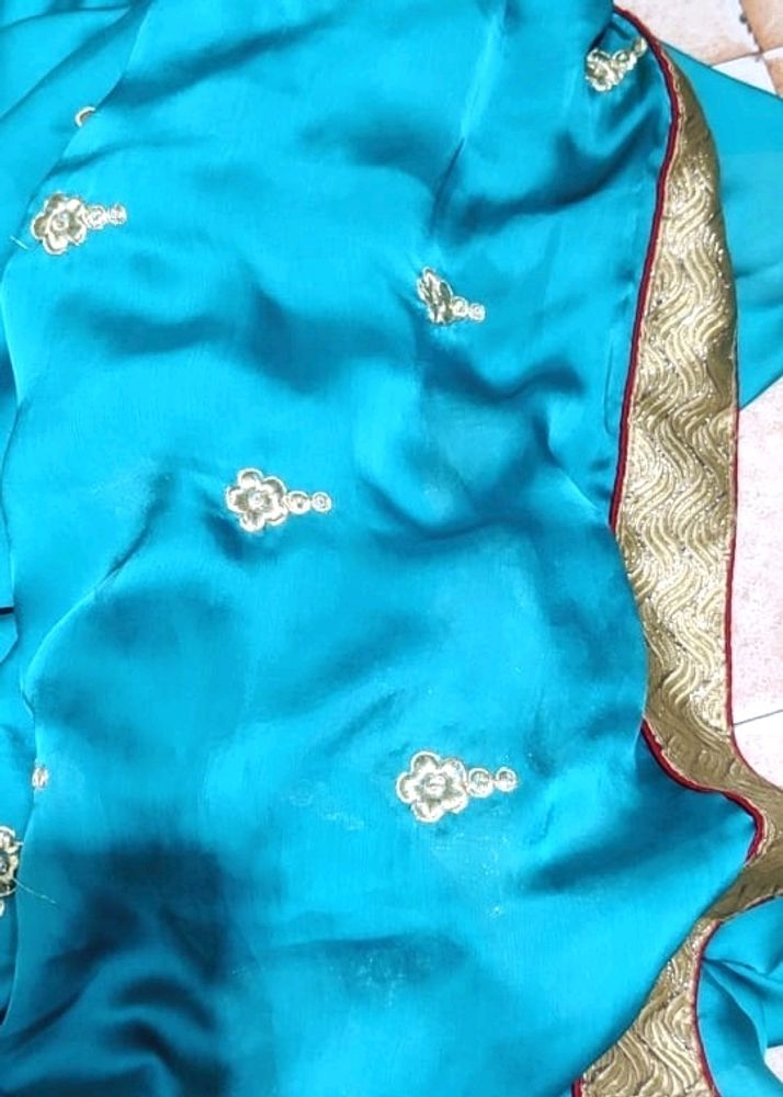 Soft Shining Satin Saree