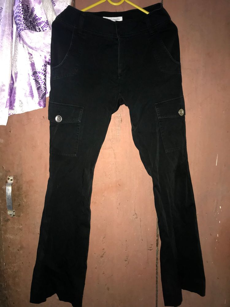 y2k pinterest black bootcut pant