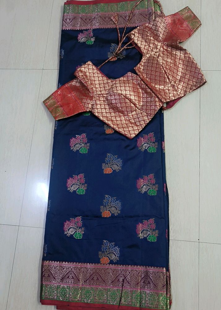 Kanjeevaram Silk Sare With Blouse