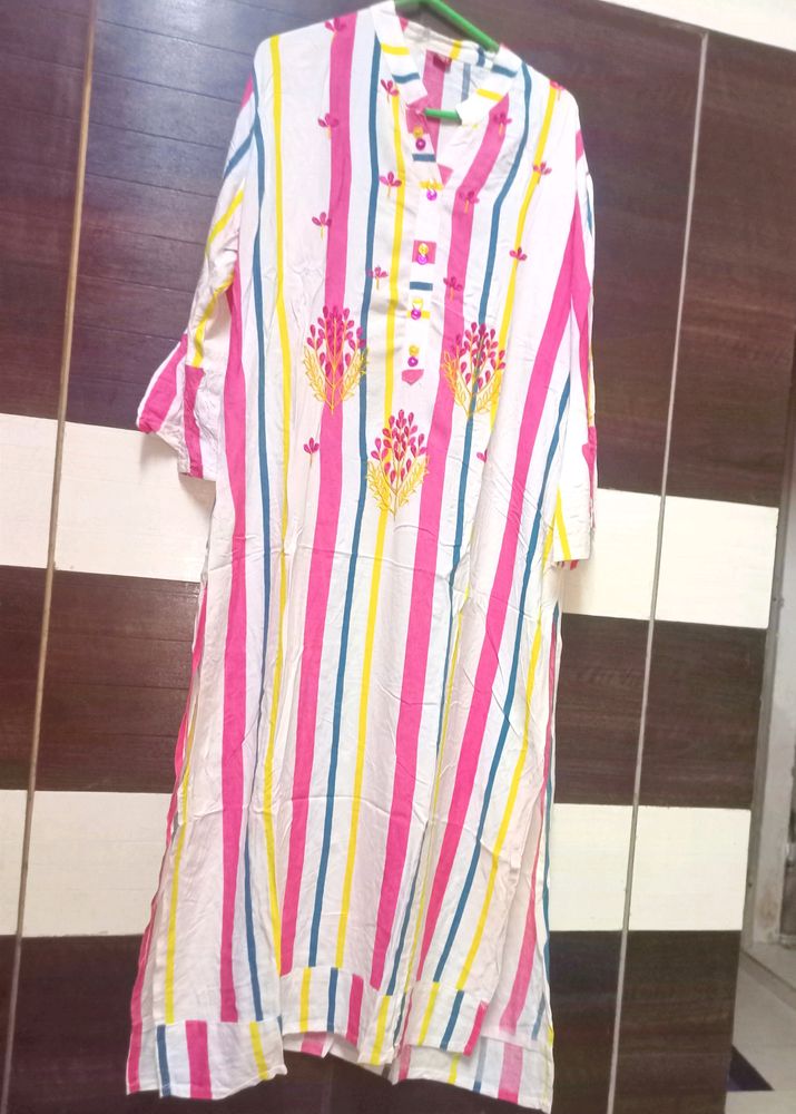 Rayon Embroidered Women Kurti Xl