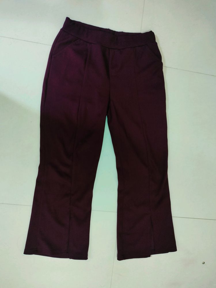 Maroon flared pant