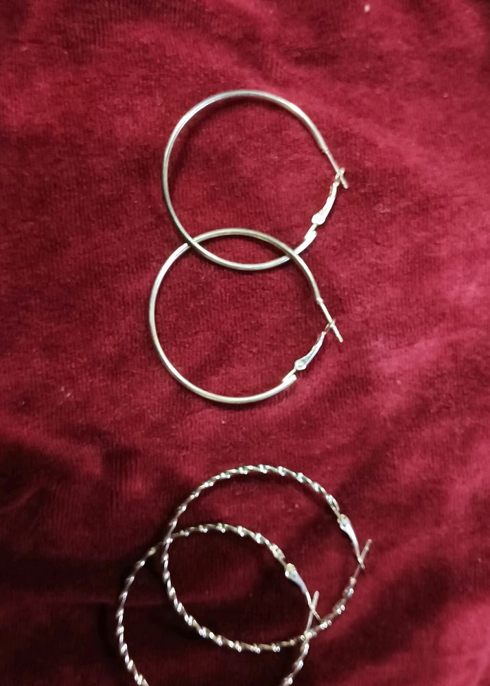 Silver Hoops