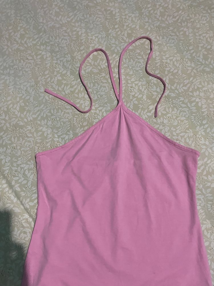 H&M Pink Halterneck Dress