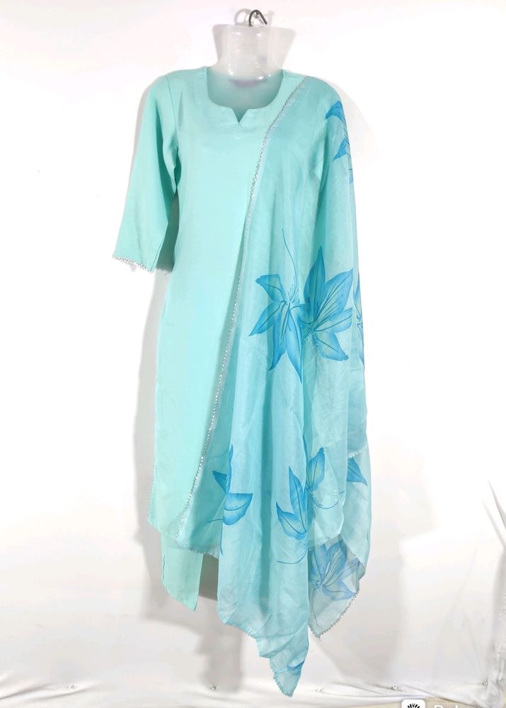 Cyan Casual Kurta Set (Women)