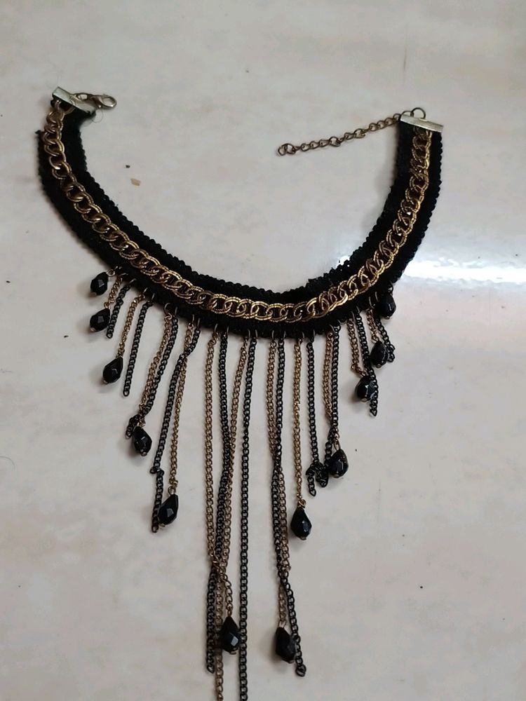 Black Necklace With Hangings