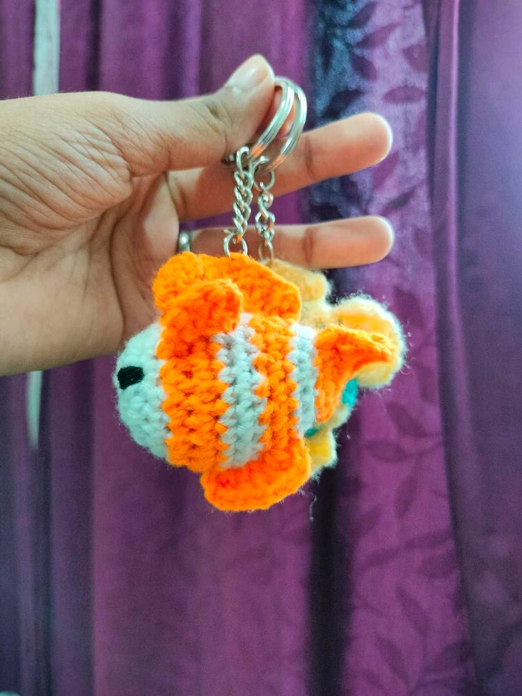 Crochet Fish Keychain