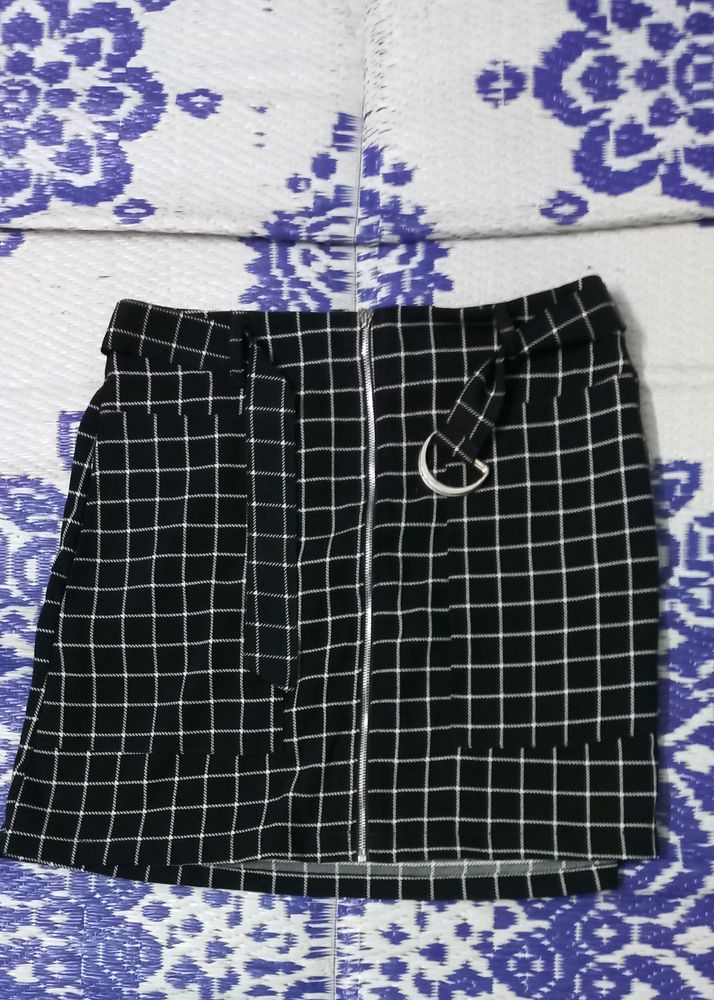 Black short skirt